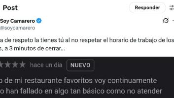 Un cliente va a un restaurante, no le atienden al faltar tres minutos para cerrar y le lanzan una réplica digna de debate