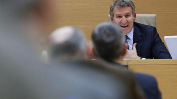 El líder del PP, Alberto Núñez Feijóo, comparece este lunes ante la comisión del Congreso
