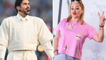 Bad Bunny y Belén Esteban en dos imágenes de archivo.