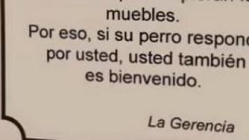 La gerencia de un hotel cuelga un cartel sobre los perros que muchos ya aplauden: una lección para los humanos