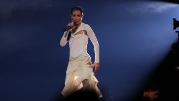 Rosalinda Galán en un momento de su actuación en el Benidorm Fest.