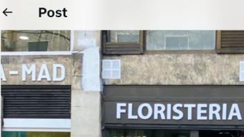 Imagen de una floristería en el centro de Madrid.