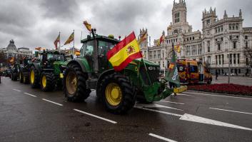 Protesta de agricultores en Madrid.