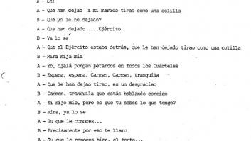 La mujer de Tejero, en su frenesí telefónico del 23-F: "Lo han dejado tirado como una colilla"