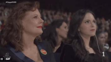 Las cámaras captan lo que ha hecho Susan Sarandon mientras cantaba Rigoberta Bandini: el gesto de la noche
