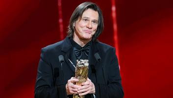 Jim Carrey, en la gala de premios aceptando el César de Honor