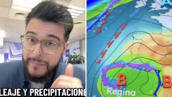 Martín Barreiro, meteorólogo de TVE, avisa de lo que trae la borrasca Regina a España y de lo que pasará en los próximos días