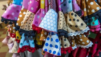 Trajes de flamenca, en una imagen de archivo