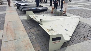 Drones del tipo Geran-2 empleados por Rusia y neutralizados por Ucrania, en una fotografía hecha en Kiev en junio de 2025