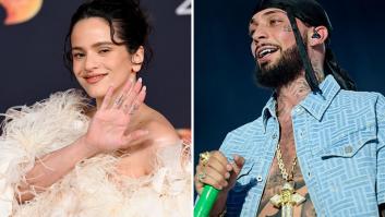 Los cantantes Rosalía y JC Reyes en dos imágenes de archivo.