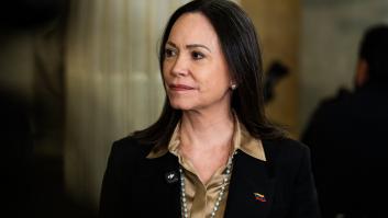 María Corina Machado durante una visita a Washington