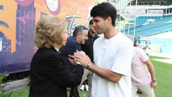 La reina Sofía saluda a Carlos Alcaraz en Miami y lo que ocurre en este momento ya está dando que hablar