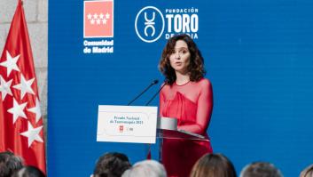 Ayuso, en un acto de la fundación Toro de Lidia