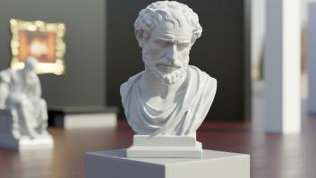 Busto de Heráclito en un museo