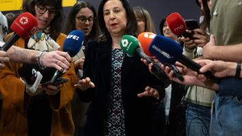 Margarita Robles ante los medios de comunicación