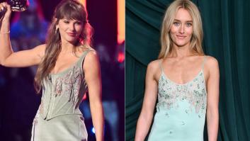 Taylor Swift y Sarah Pidgeon, con vestidos verde menta