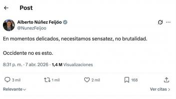 Este tuit de Feijóo sobre la guerra lleva miles y miles de reacciones: la más sonada, la de Rufián