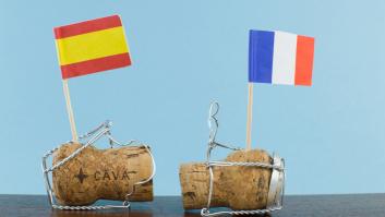 Las banderas de España y Francia.