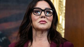 La secretaria de Trabajo, Lori Chavez-DeRemer, en una rueda de prensa republicana en el Capitolio de los Estados Unidos, el 4 de noviembre de 2025, en Washington.