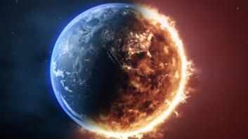 Una ilustración de la Tierra ardiendo