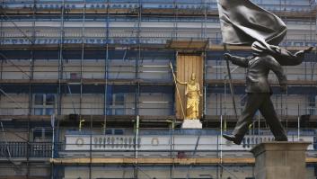 Estatua en el centro de Londres firmada por Banksy