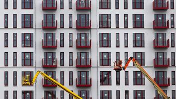 Obras de construcción de viviendas sociales en Berlín