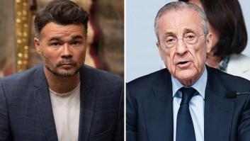 A Gabriel Rufián le basta una frase para resumir la rueda de prensa de Florentino Pérez