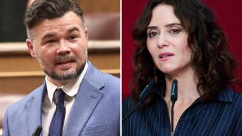 Preguntan a Rufián por un trabajo en el debería acabar Ayuso tras la política: su respuesta, directa a donde más duele