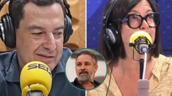 Juanma Moreno salta al momento cuando Àngels Barceló le menciona a Vox