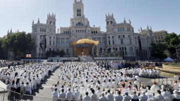 "Fui sobre agua edificada, mis muros de fuego son": qué significa el viejo lema de Madrid que se ha recordado en la misa del papa en Cibeles