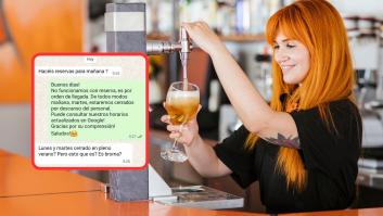 La aplaudida respuesta de un empresario a un cliente que se quejó de que tuviesen cerrado un martes "en pleno verano"