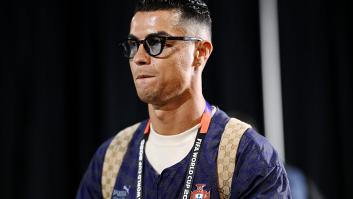 Cristiano llega al estadio para el partido contra España y la cámara capta el gesto que hace con las manos