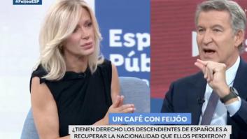 Óscar Puente se fija en lo que hace Feijóo en su entrevista con Susanna Griso cuando "se está tragando una bola de las que suelta"