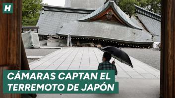 Cámaras de seguridad captan la violenta sacudida del terremoto de Japón