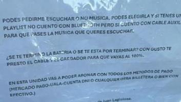 El cartel que cuelga un conductor de Uber en su coche lleva ya dos millones de visitas: "Se me hizo un nudo en la garganta"
