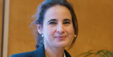 Laurence Debray en la presentación de su libro 'Mi rey caído' en Madrid