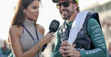 Melissa Jiménez y Fernando Alonso, en diciembre de 2024