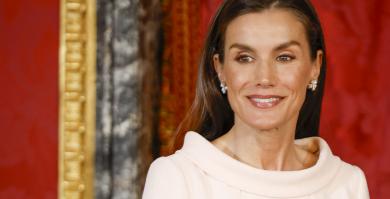 La reina Letizia, este lunes en el Palacio Real de Madrid