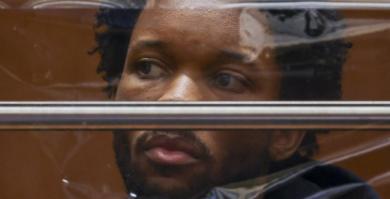 El rapero D4vd durante el juicio celebrado este lunes.