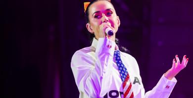 La cantante estadounidense Katy Perry actúa en el escenario principal durante la 49ª edición del Paleo Festival en Nyon (Suiza), el 25 de julio de 2026.