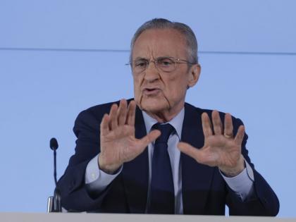 Florentino Pérez, durante su comparecencia