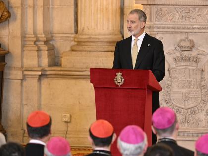 Felipe VI durante su discurso