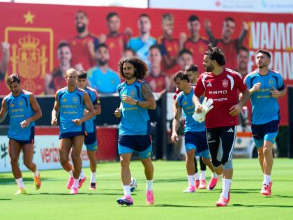 Los jugadores de la selección española participan en un entrenamiento en Baylor School, Chattanooga, este sábado en Tennessee.