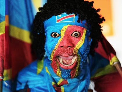Un aficionado de la selección de la República Democrática del Congo, durante el partido frente a Portugal en el Mundial 2026