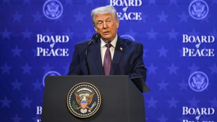 Donald Trump durante un acto en Davos