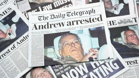 Portadas de los diarios británicos con la foto del expríncipe Andrés tras salir de comisaría