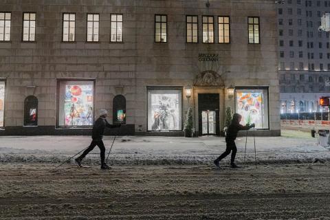 Esquiando en Nueva York el 23 de febrero de 2026.