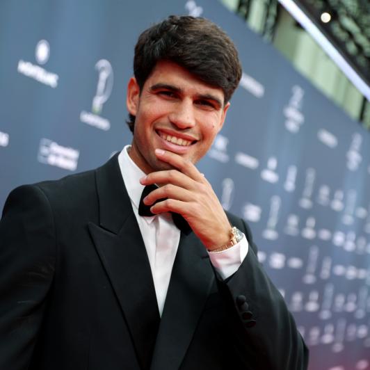 Carlos Alcaraz, en los Premios Laureus en Madrid