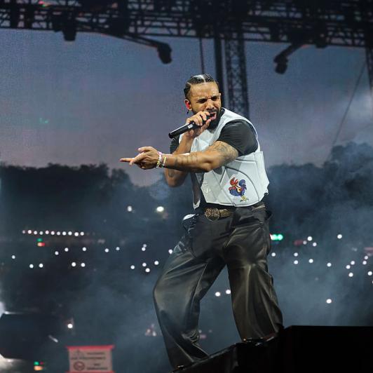 El cantante Drake durante uno de sus 'shows' en julio de 2025 en Londres (Reino Unido).
