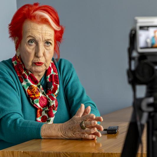 La periodista Rosa María Calaf durante una entrevista con la Agencia EFE el pasado 28 de enero de 2026.